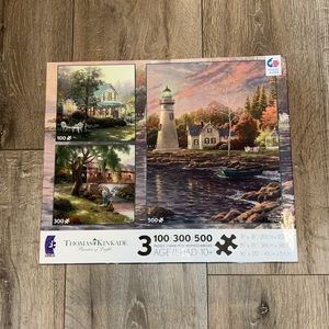 Thomas Kinkade 3 Puzzle Set